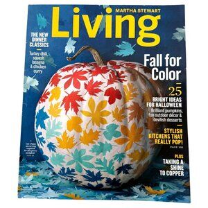 Martha Stewart Living Magazine October 2015 Fall Pumpkin Halloween Recipe Card
